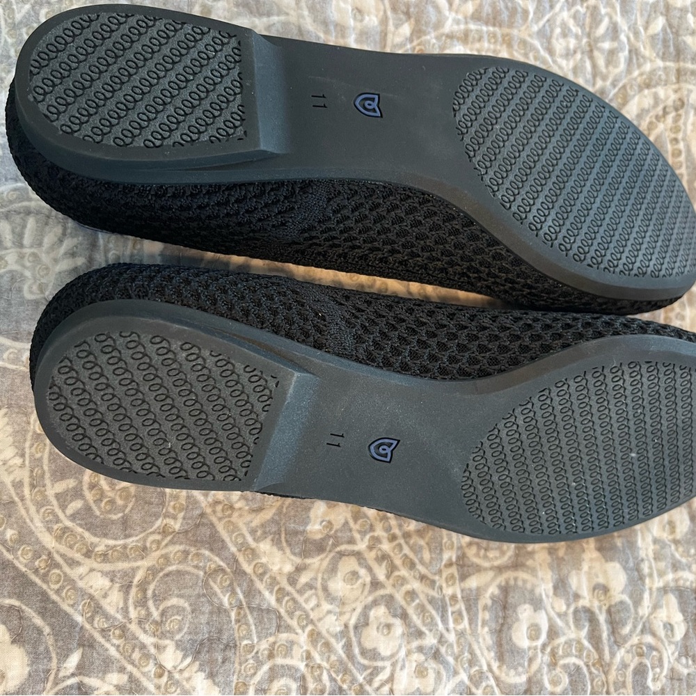 Rothy’s Women’s The Ballet Flat Bow Noir Mesh Black Ballerina Size 11 NWOT - Picture 4 of 6